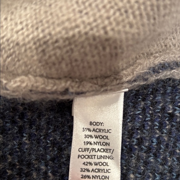 J. Jill Gray and Blue Floral Cardigan - Picture 6 of 6